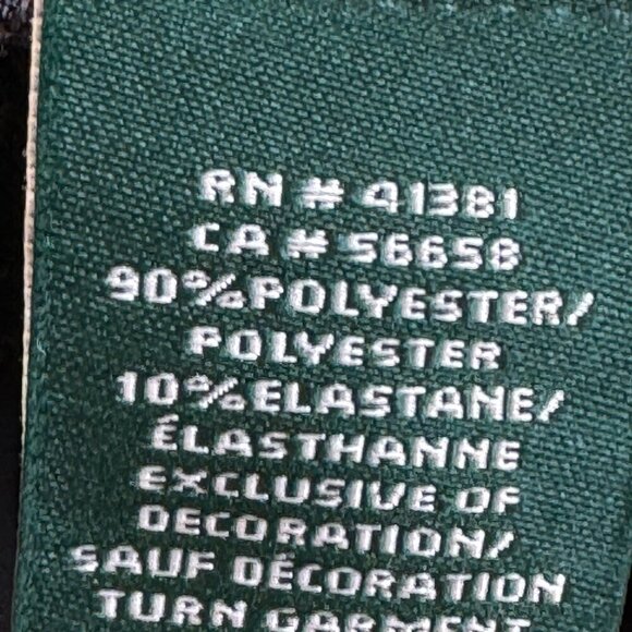 Lauren Ralph Lauren Stretch Velvet Joggers Black Zip Side Pockets Women's Size L - Picture 8 of 9